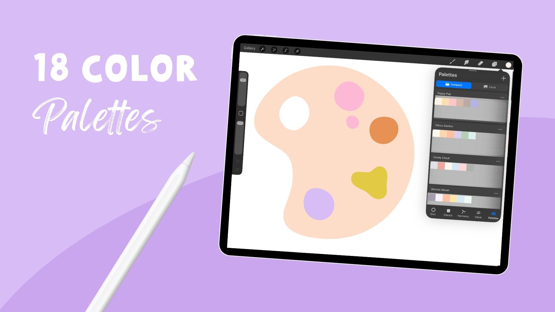 18 Procreate Color Palettes